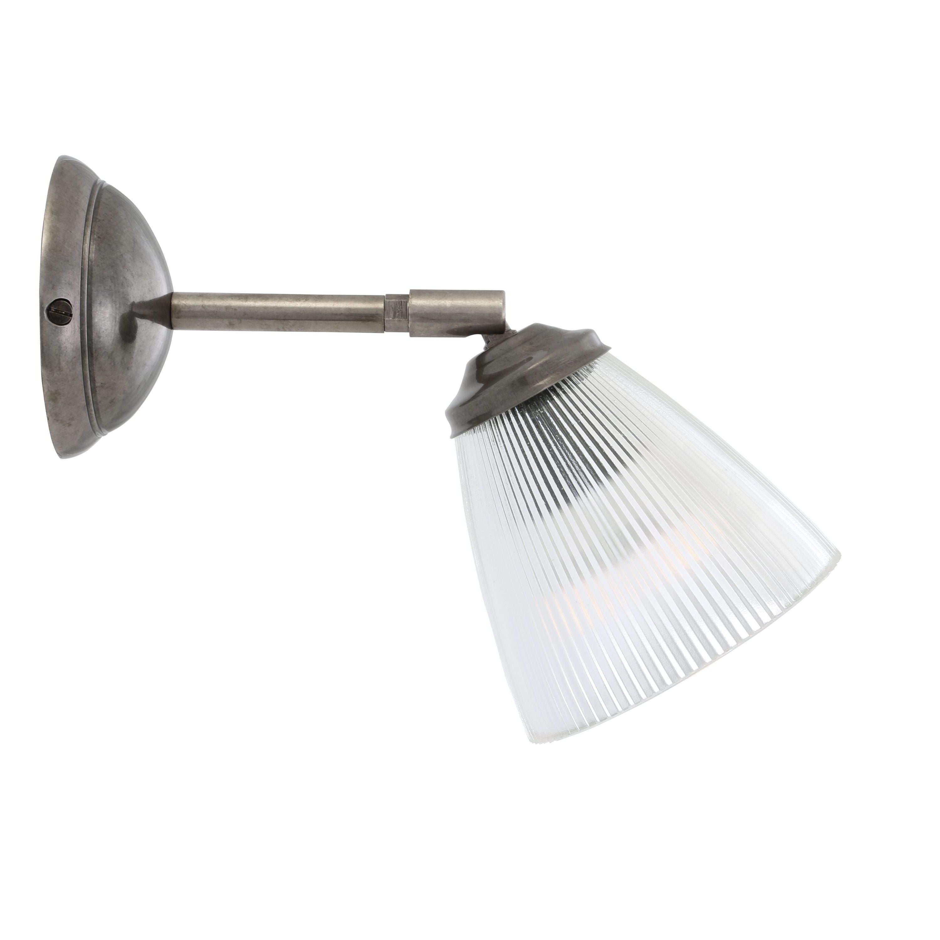 Bonnie Vintage Prismatic Glass Wall Sconce with Swivel - Pure Salt