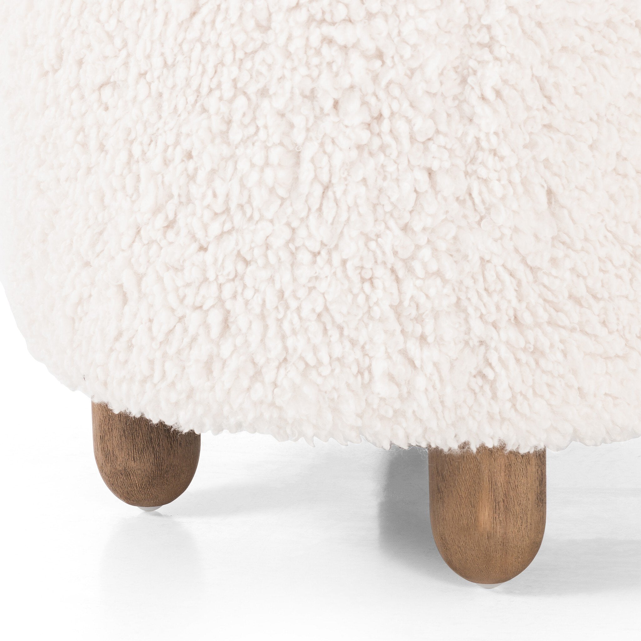 Abbott Small Ottoman - Pure Salt