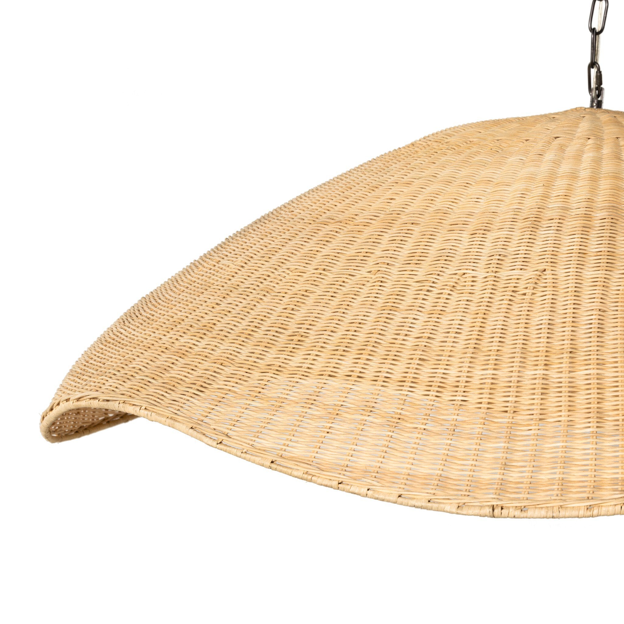 Elowen Rattan Pendant - Pure Salt