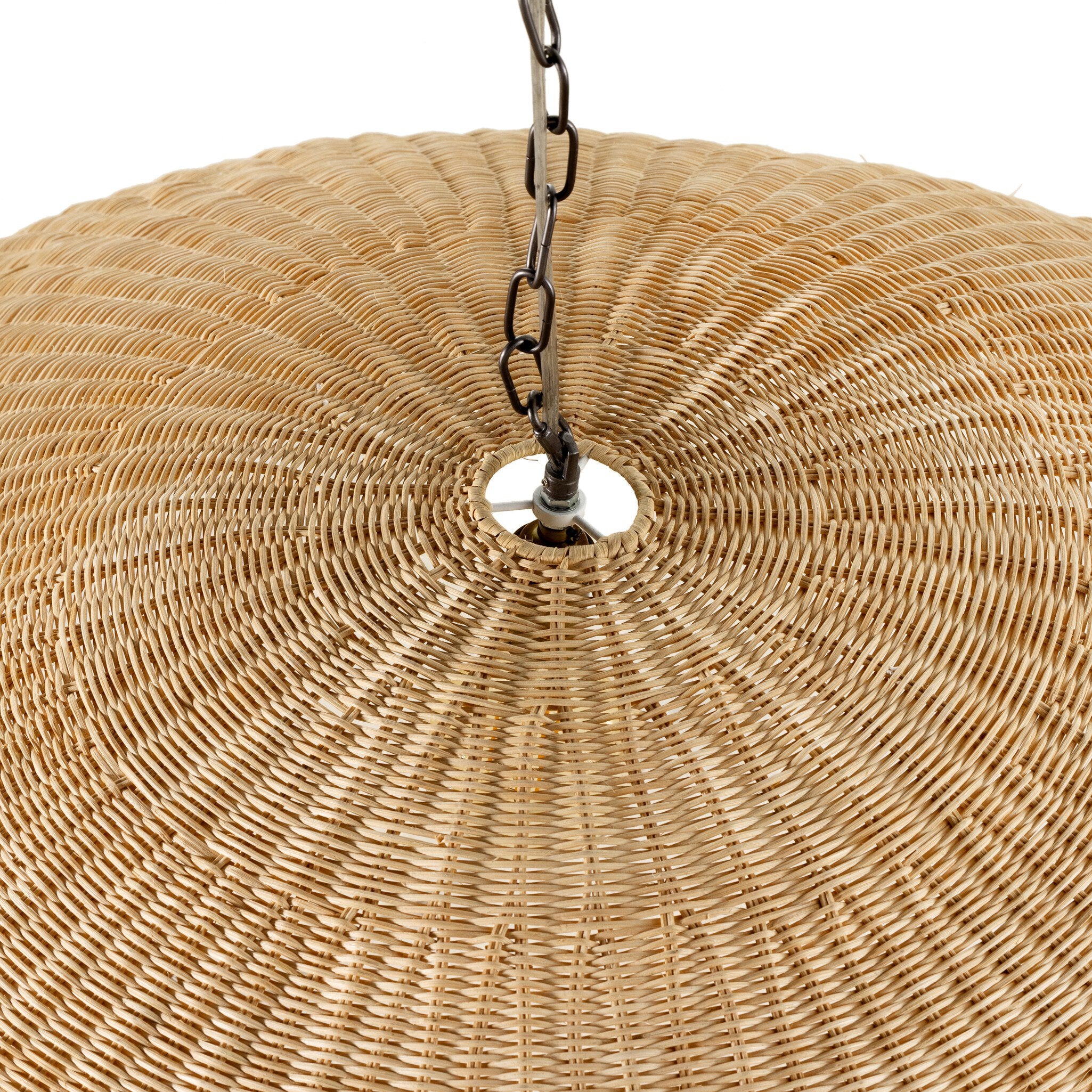 Elowen Rattan Pendant - Pure Salt