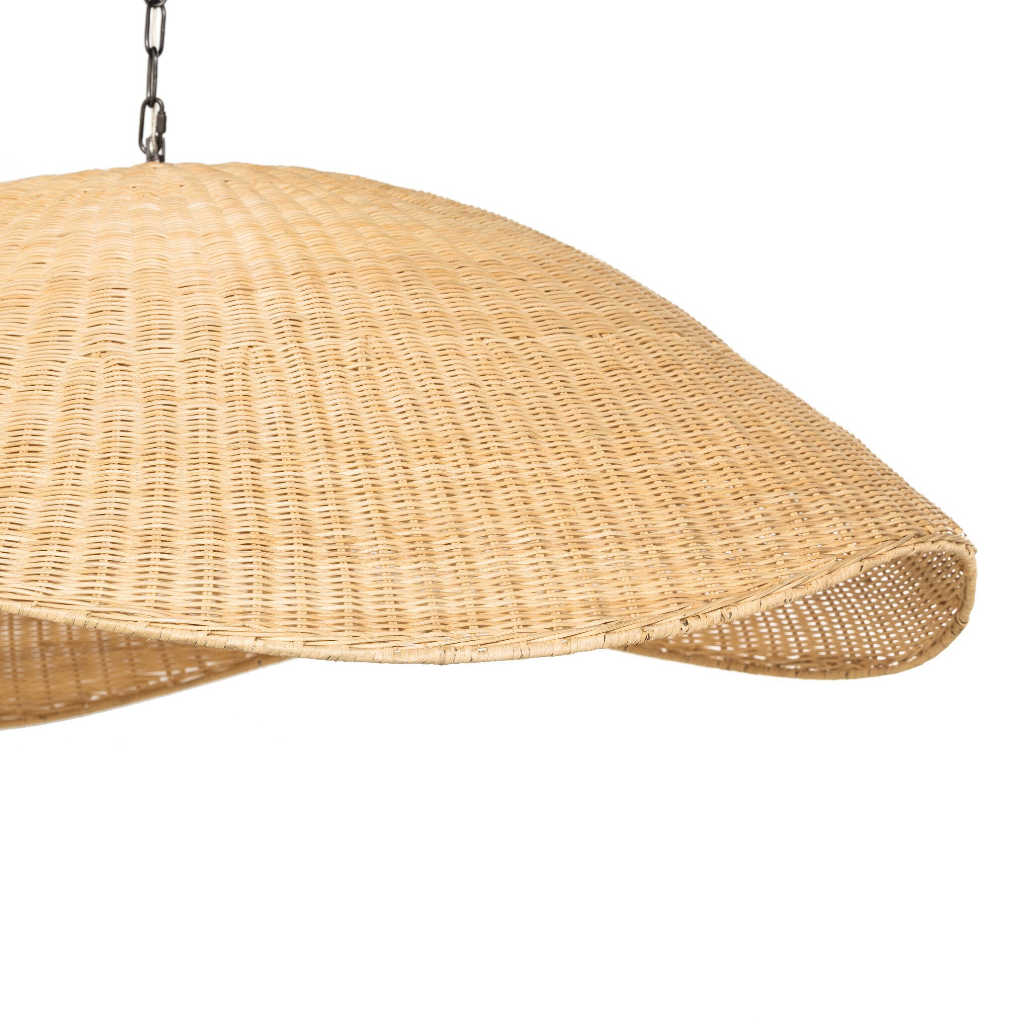 Elowen Rattan Pendant - Pure Salt