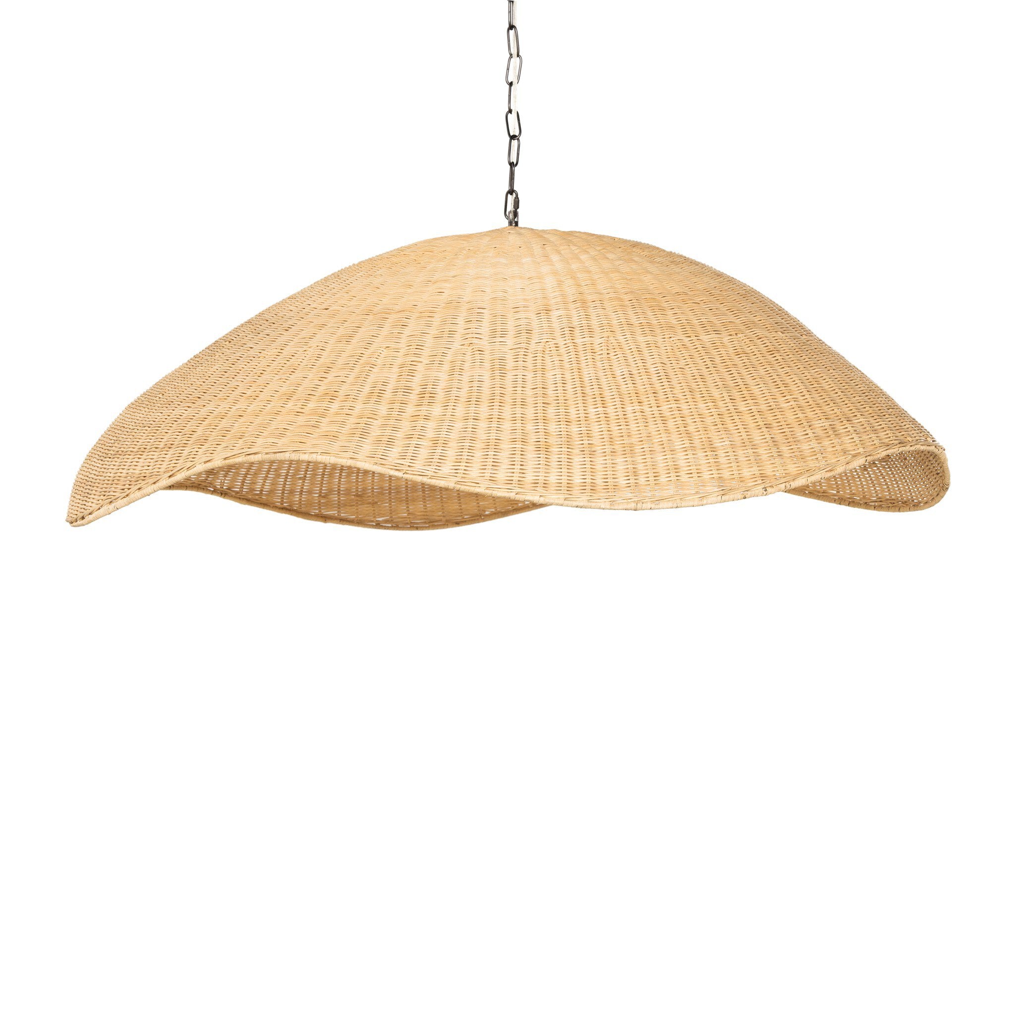 Elowen Rattan Pendant - Pure Salt