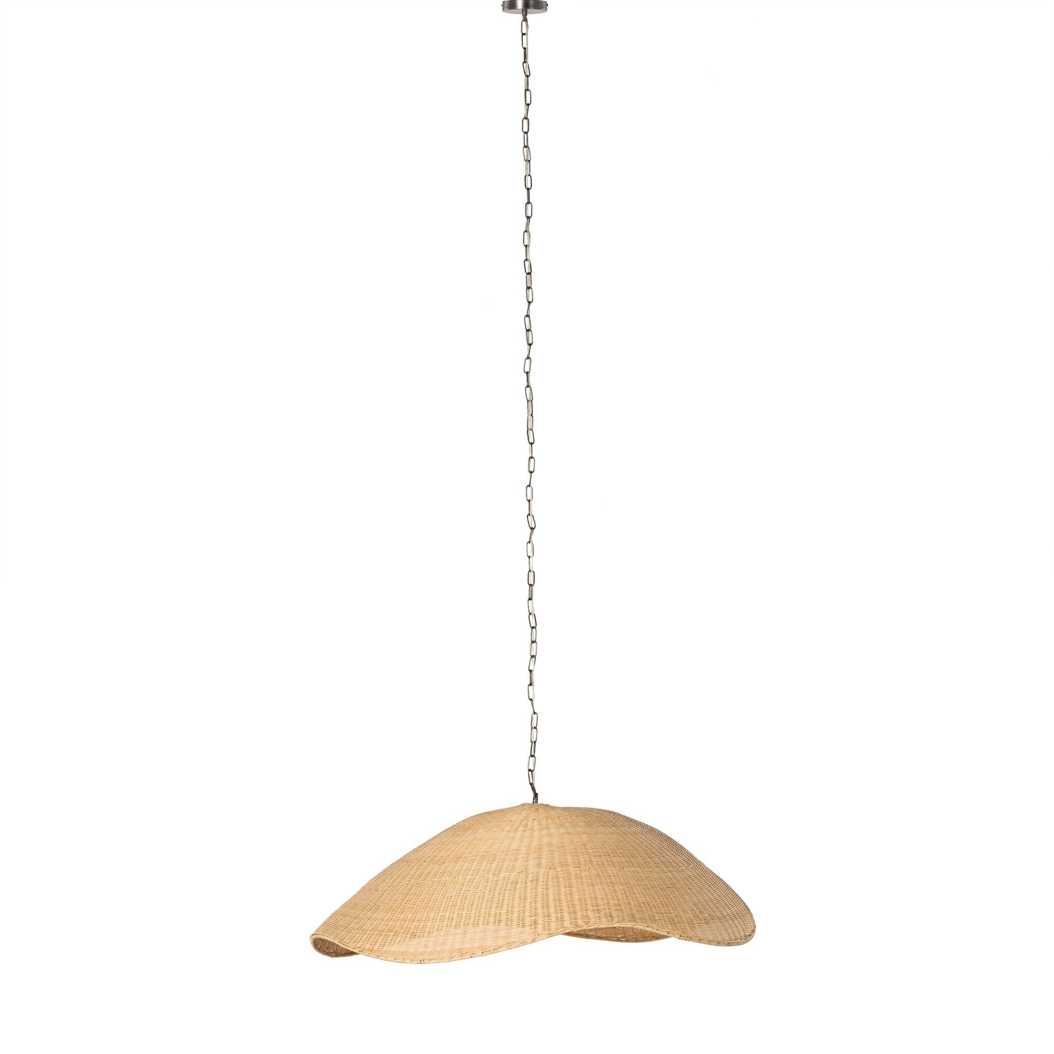 Elowen Rattan Pendant - Pure Salt