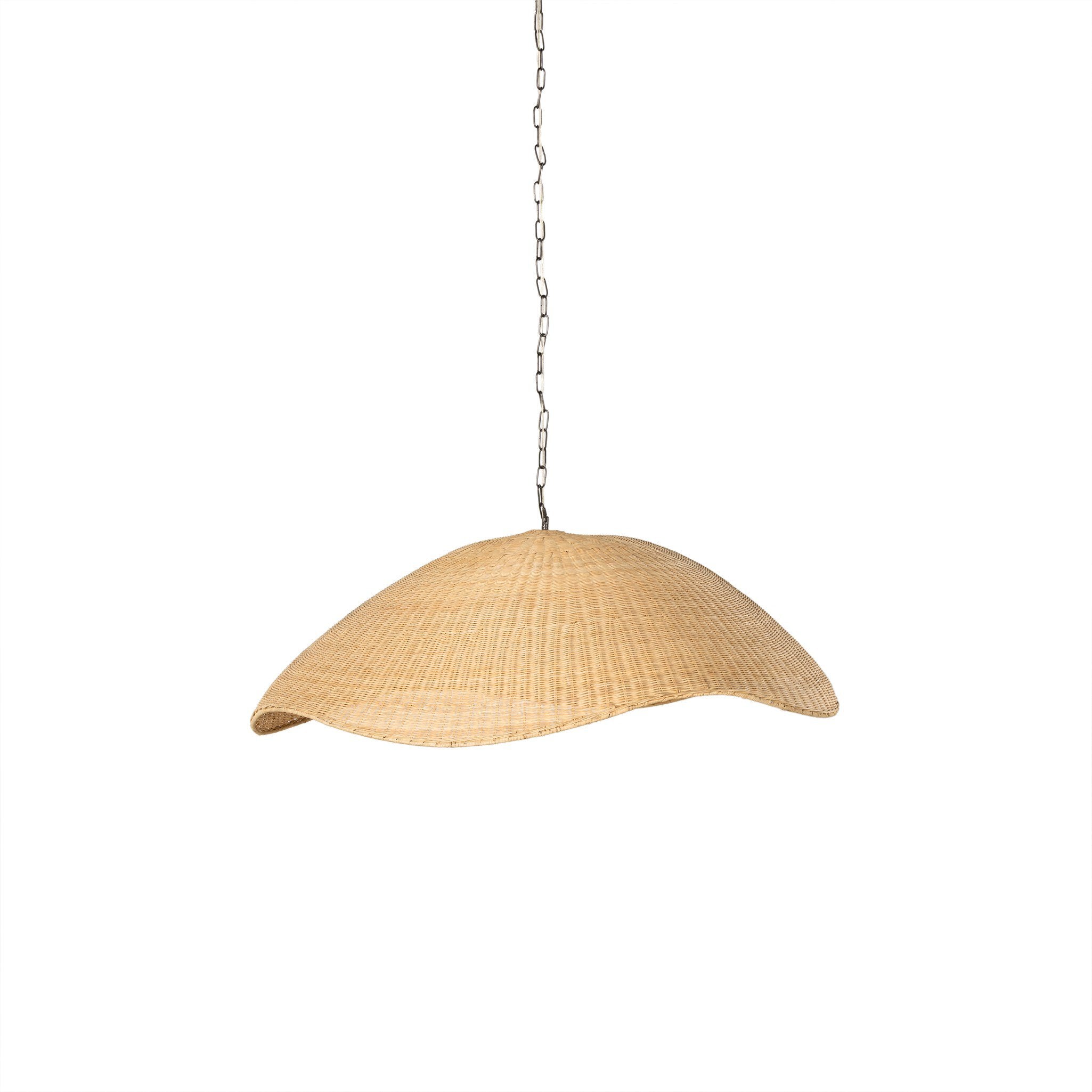 Elowen Rattan Pendant - Pure Salt