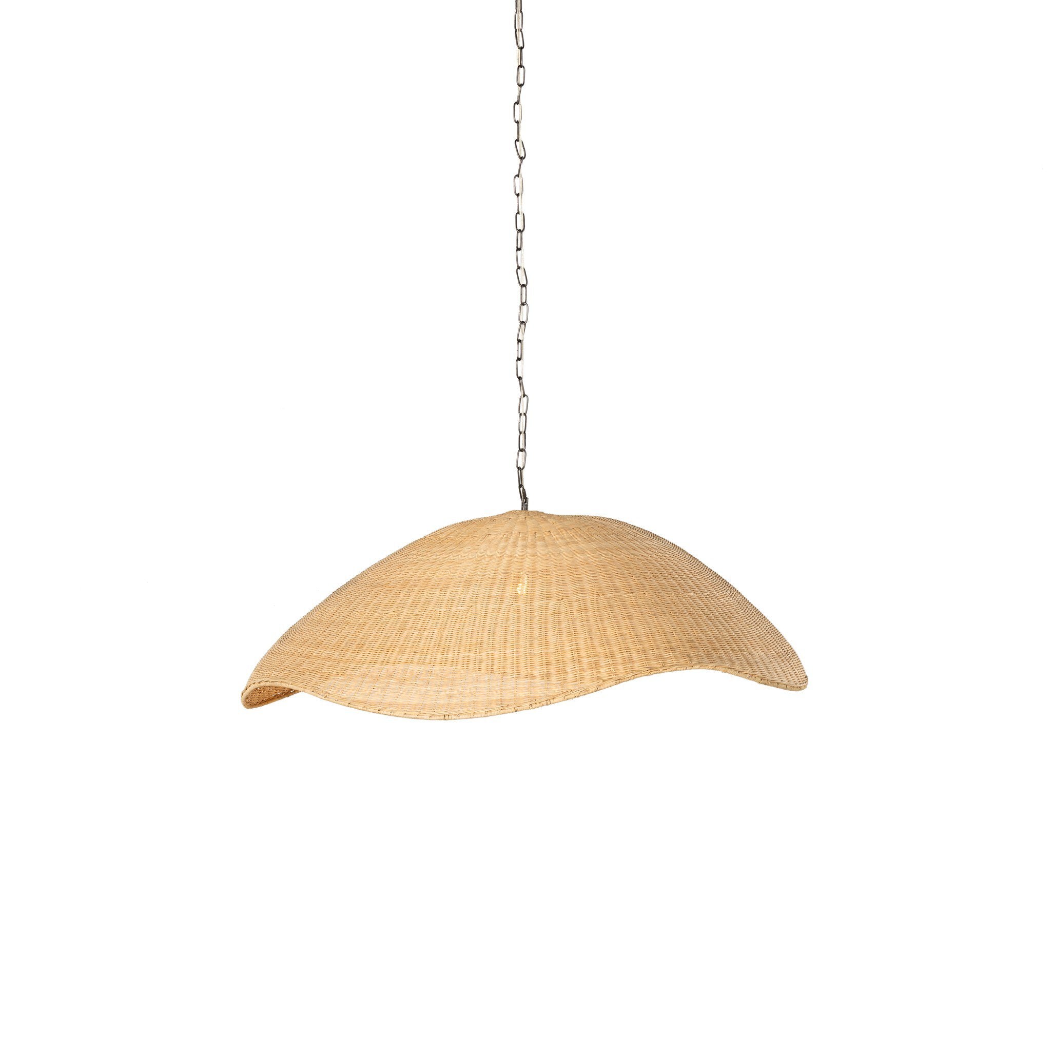 Elowen Rattan Pendant - Pure Salt