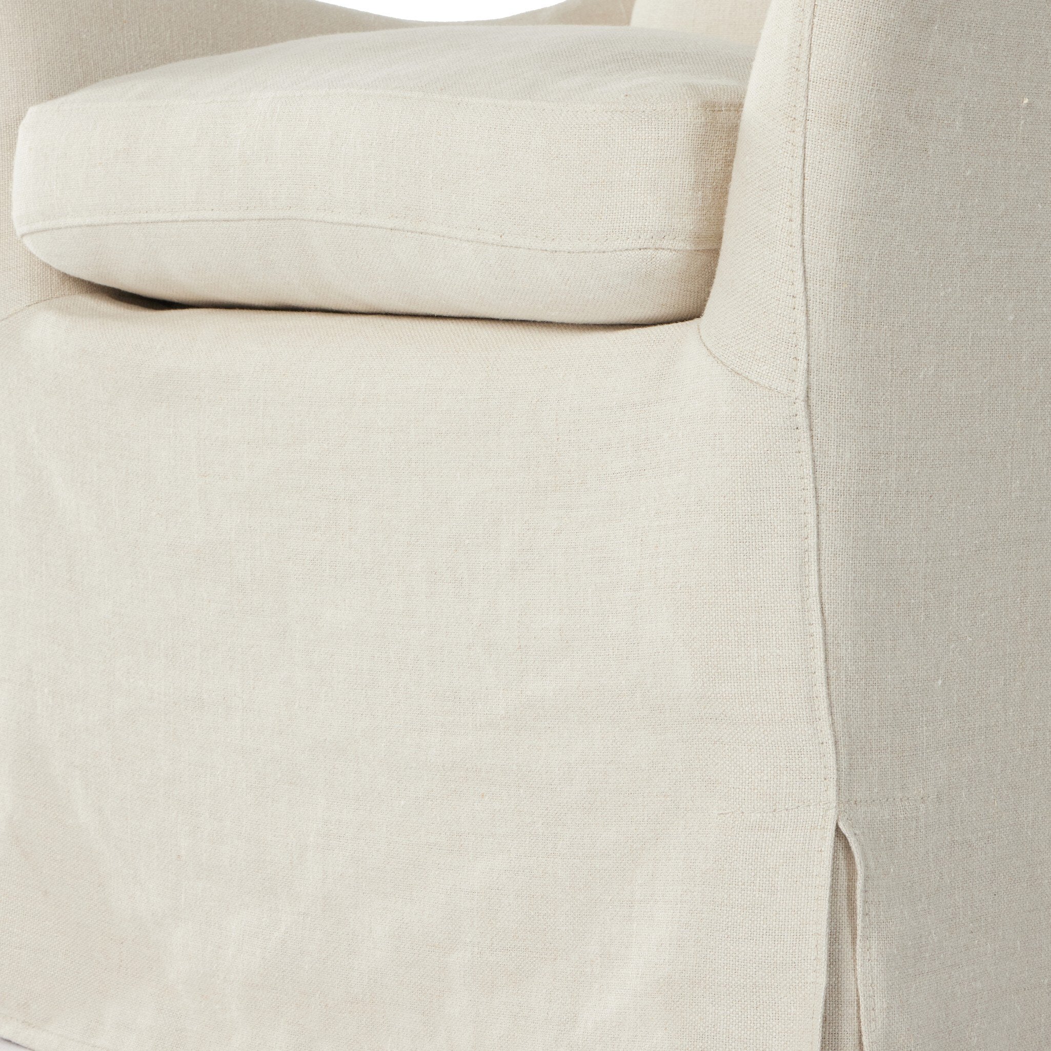 Melina Slipcover Swivel Chair - Pure Salt