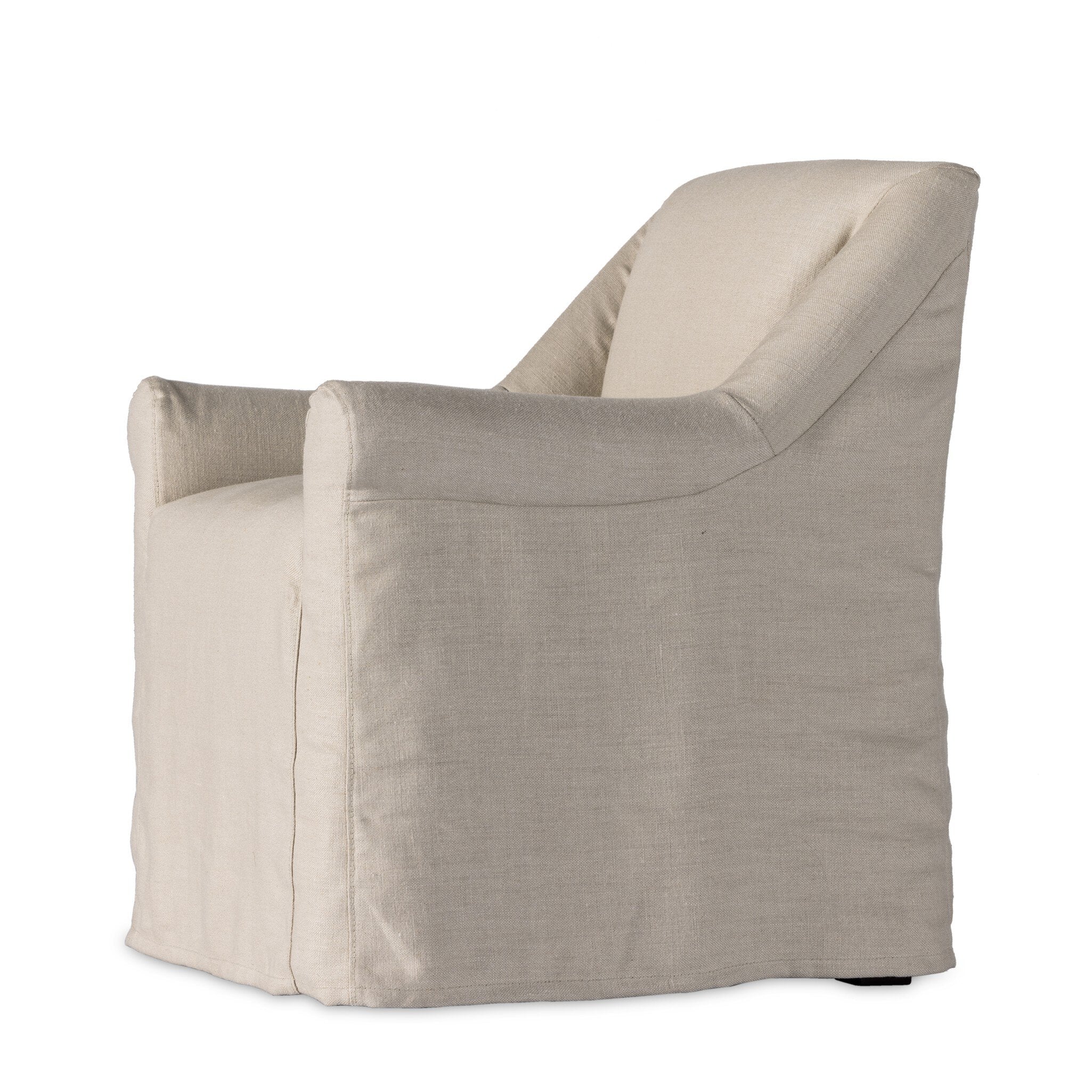 Leon Slipcover Dining Armchair - Pure Salt