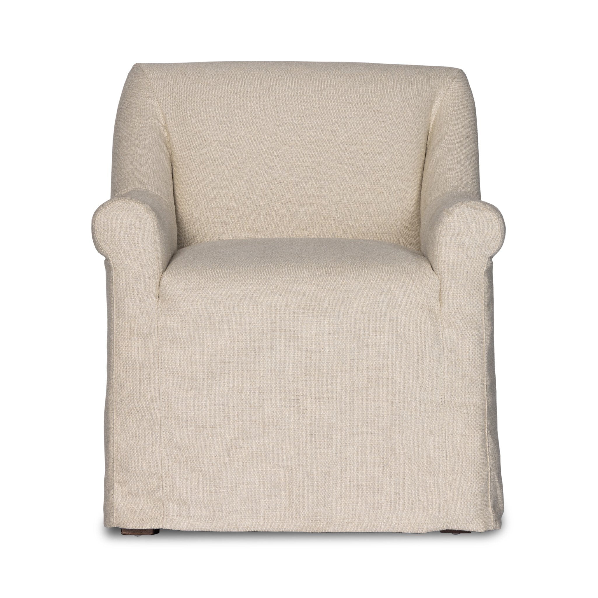 Leon Slipcover Dining Armchair - Pure Salt