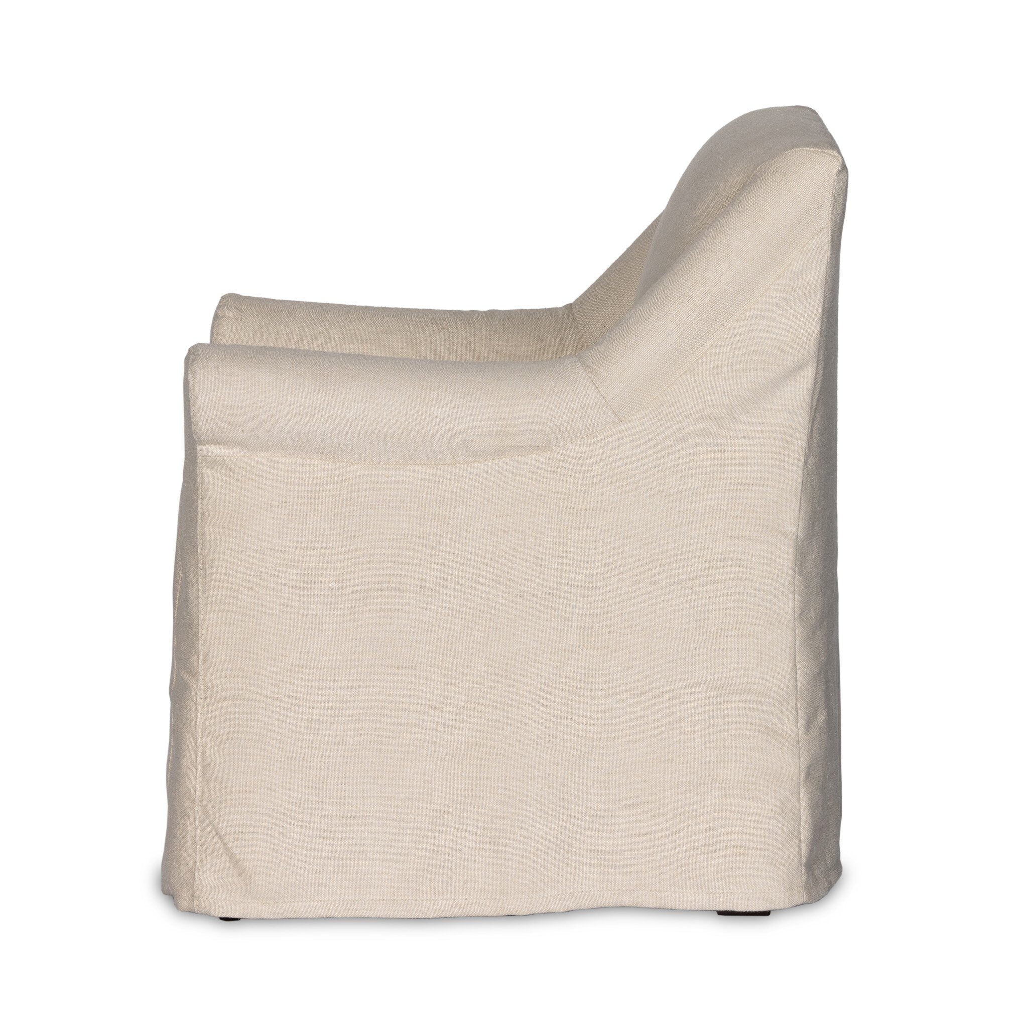 Leon Slipcover Dining Armchair - Pure Salt