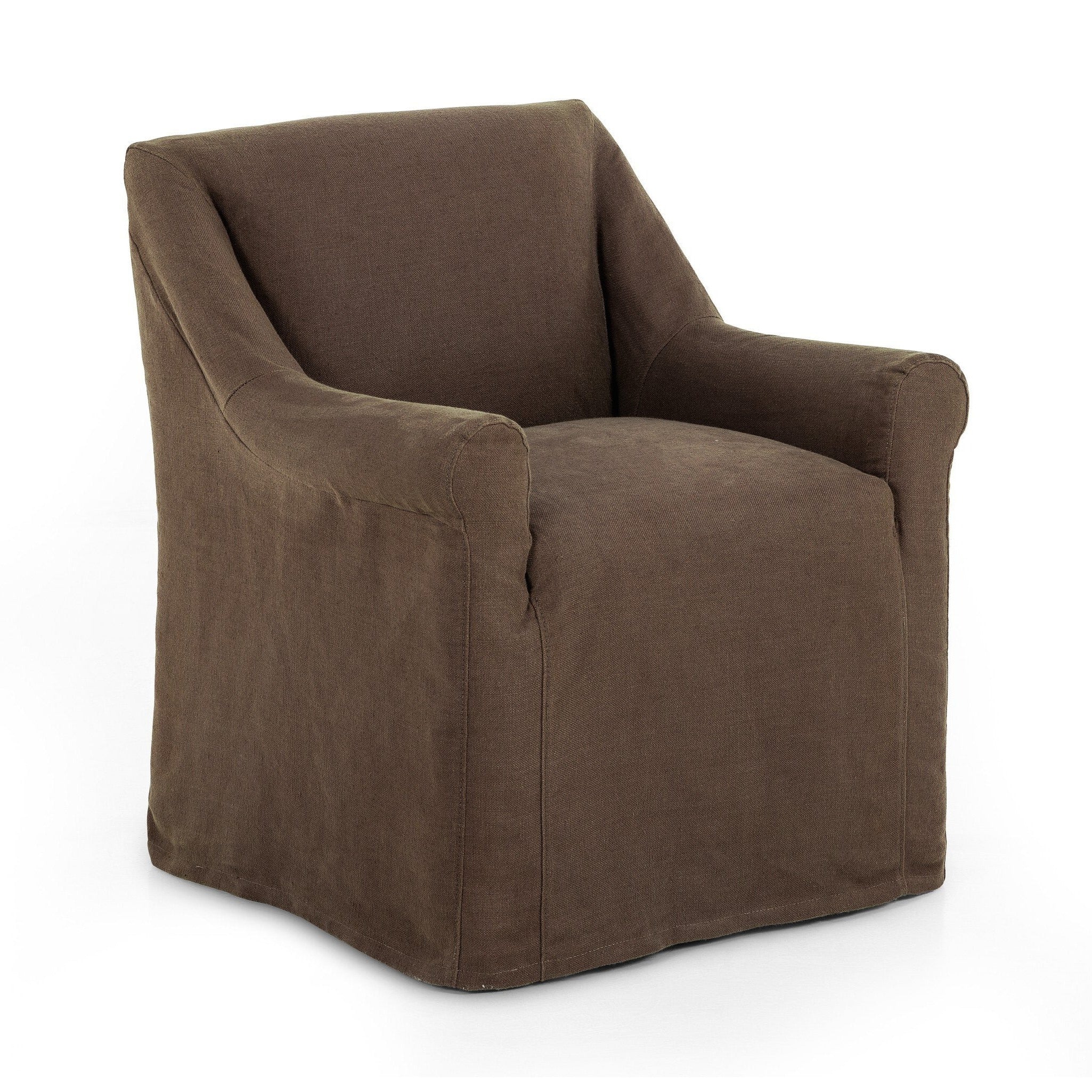 Leon Slipcover Dining Armchair - Pure Salt