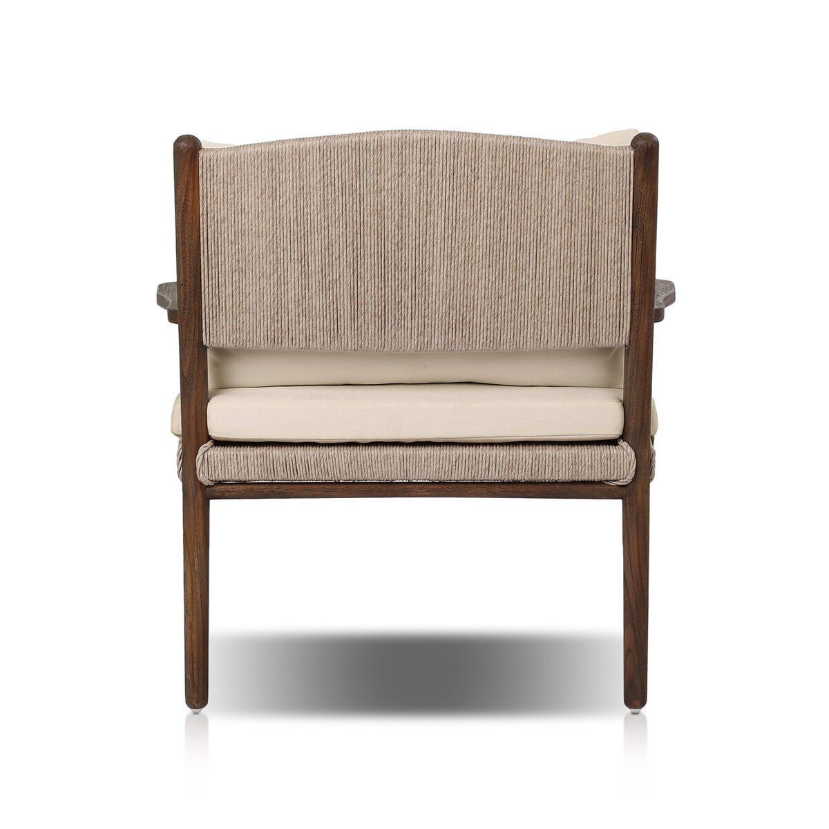 Bayside Teak Outdoor Lounge Chair - Pure salt