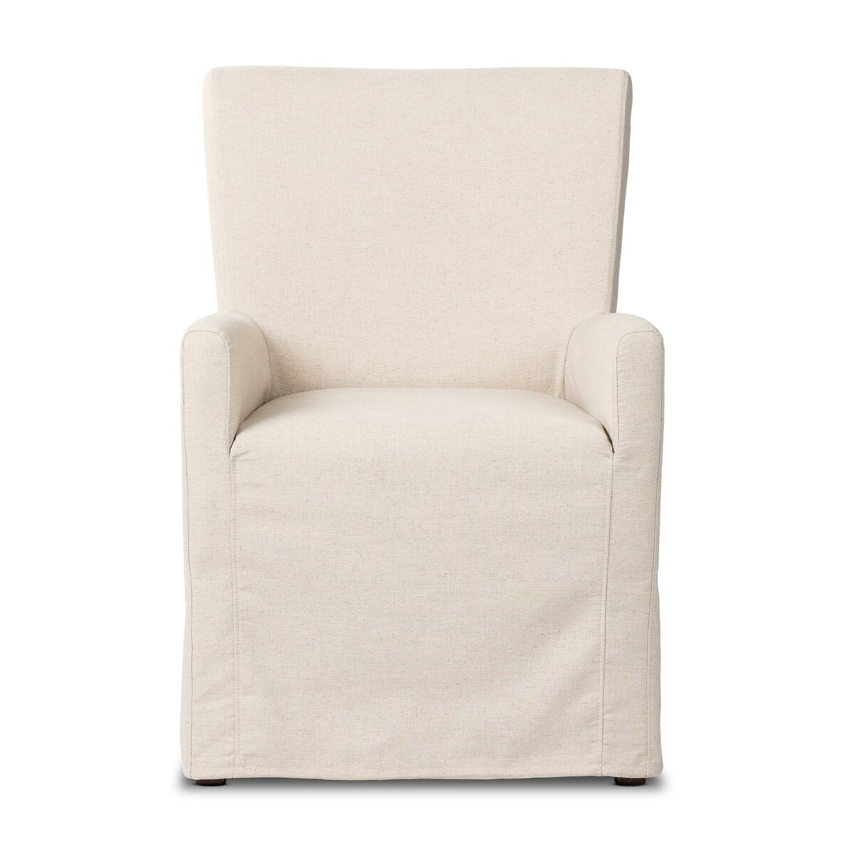 Lita Slipcovered Dining Armchair - Pure Salt