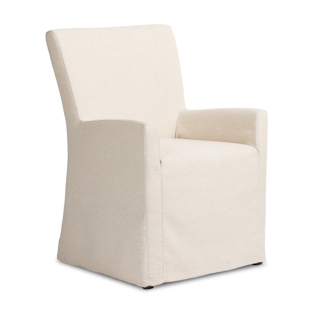 Lita Slipcovered Dining Armchair - Pure Salt