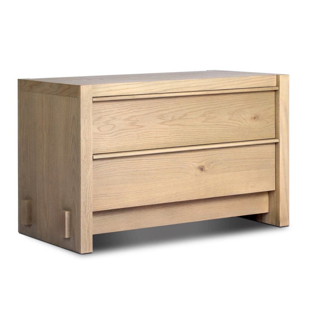Holloway Two-Drawer Nightstand - Pure Salt
