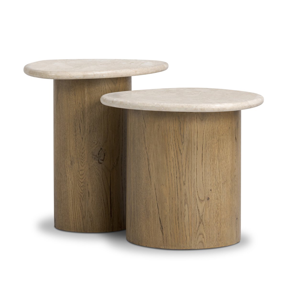 Sola Nesting Side Tables - Pure Salt
