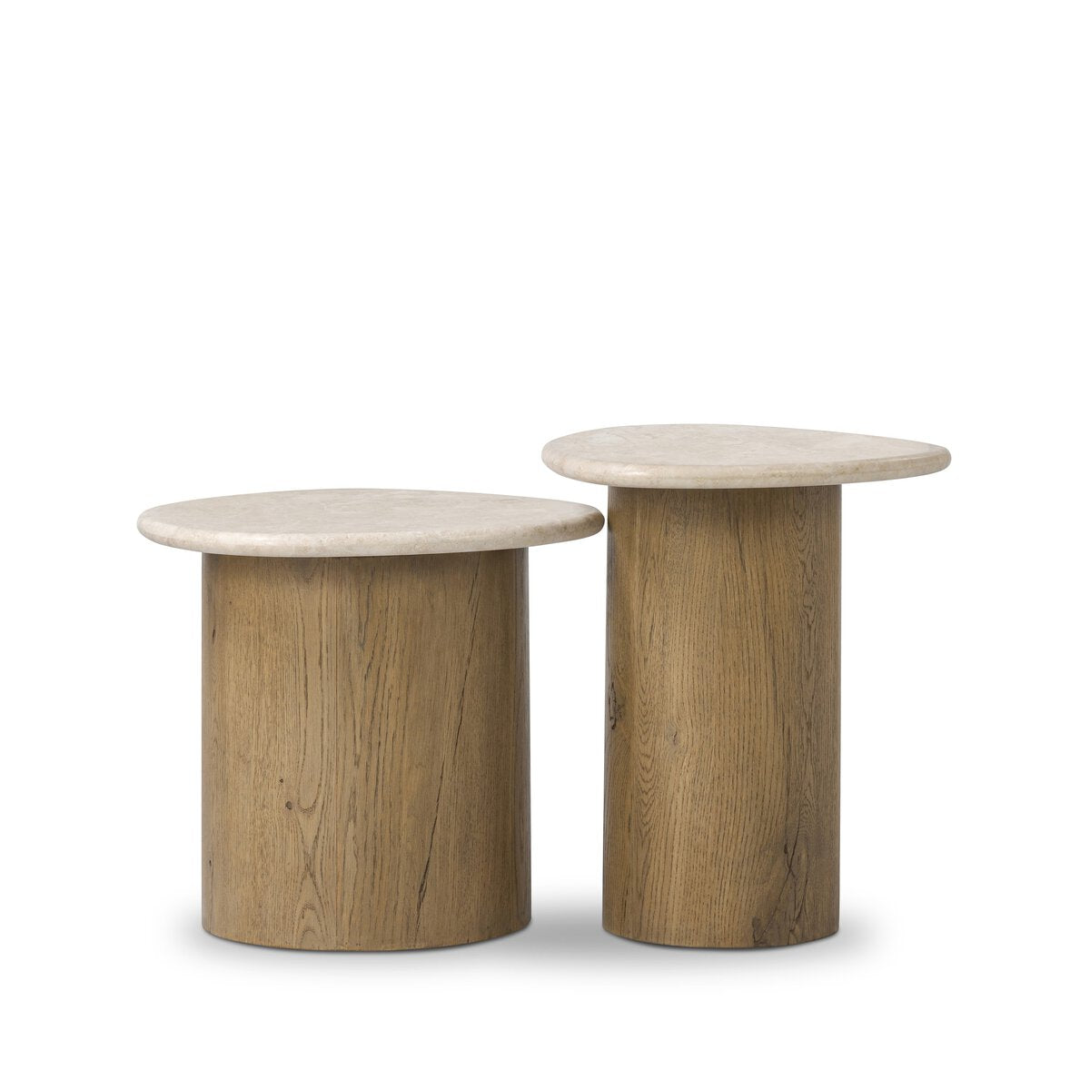 Sola Nesting Side Tables - Pure Salt