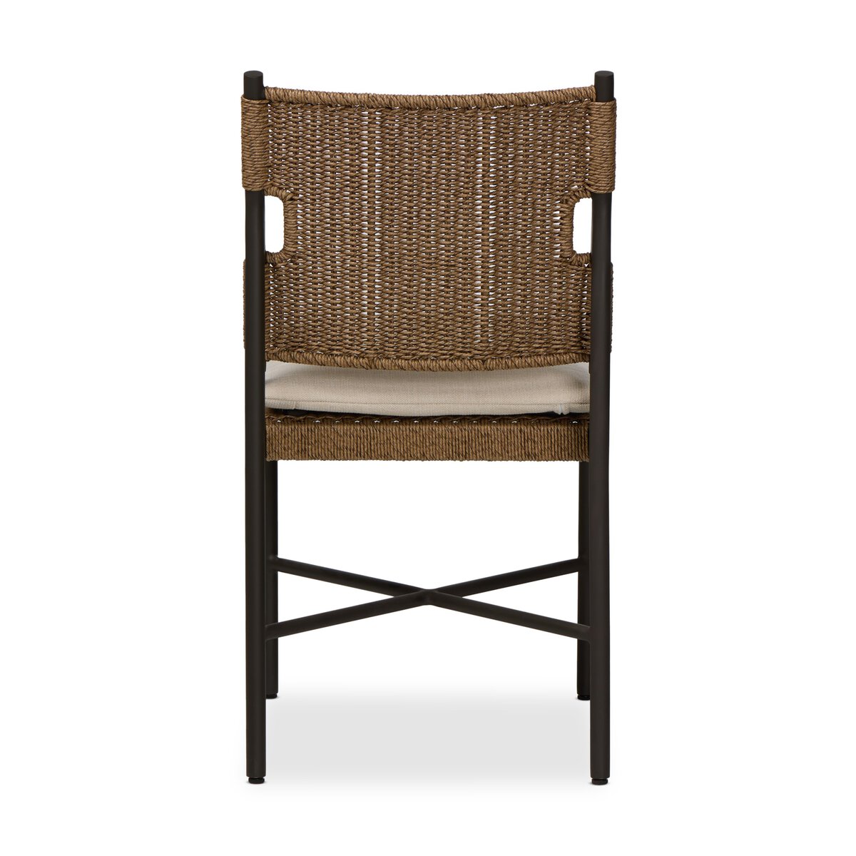 Ridge Woven Outdoor Dining Armchair - Pure Salt