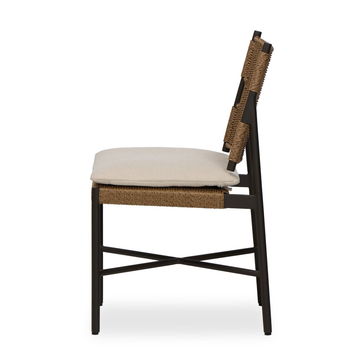 Ridge Woven Outdoor Dining Armchair - Pure Salt