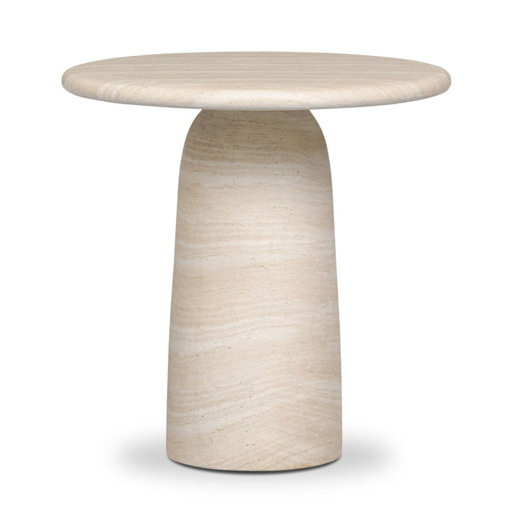 Callen Round Side Table - Pure Salt