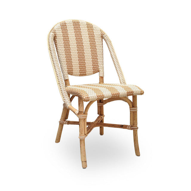 Isla Stripe Side Chair - Pure Salt