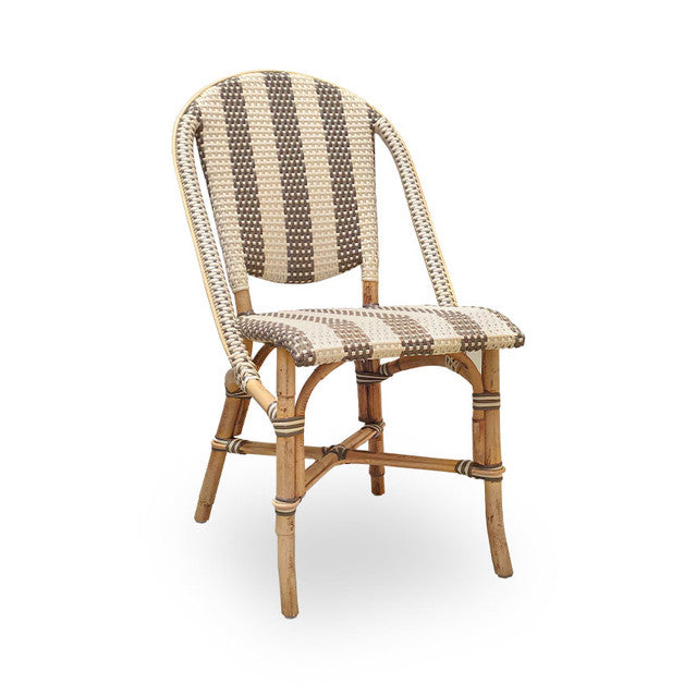 Isla Stripe Side Chair - Pure Salt