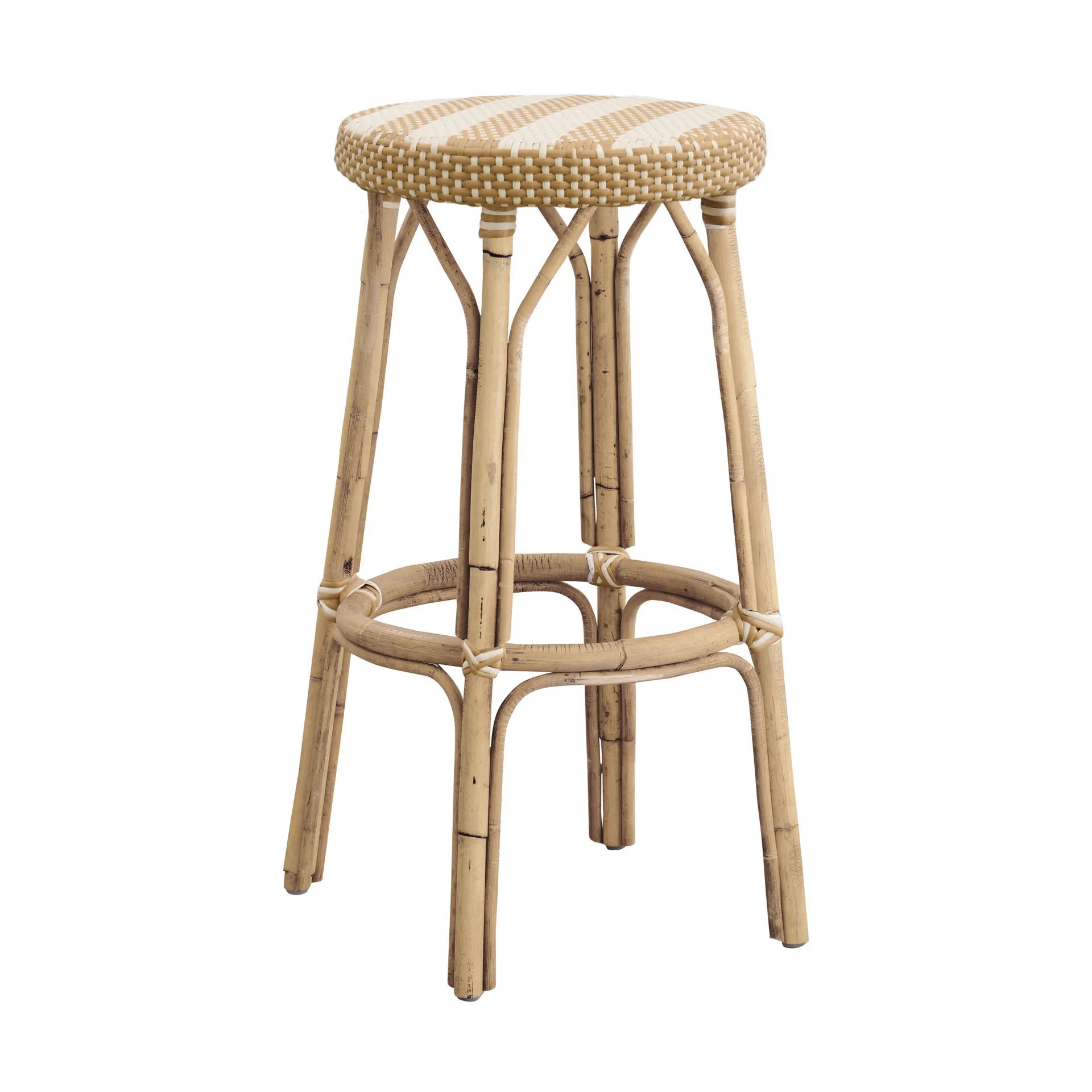 Calla Bar Stool, Stripe - Pure Salt
