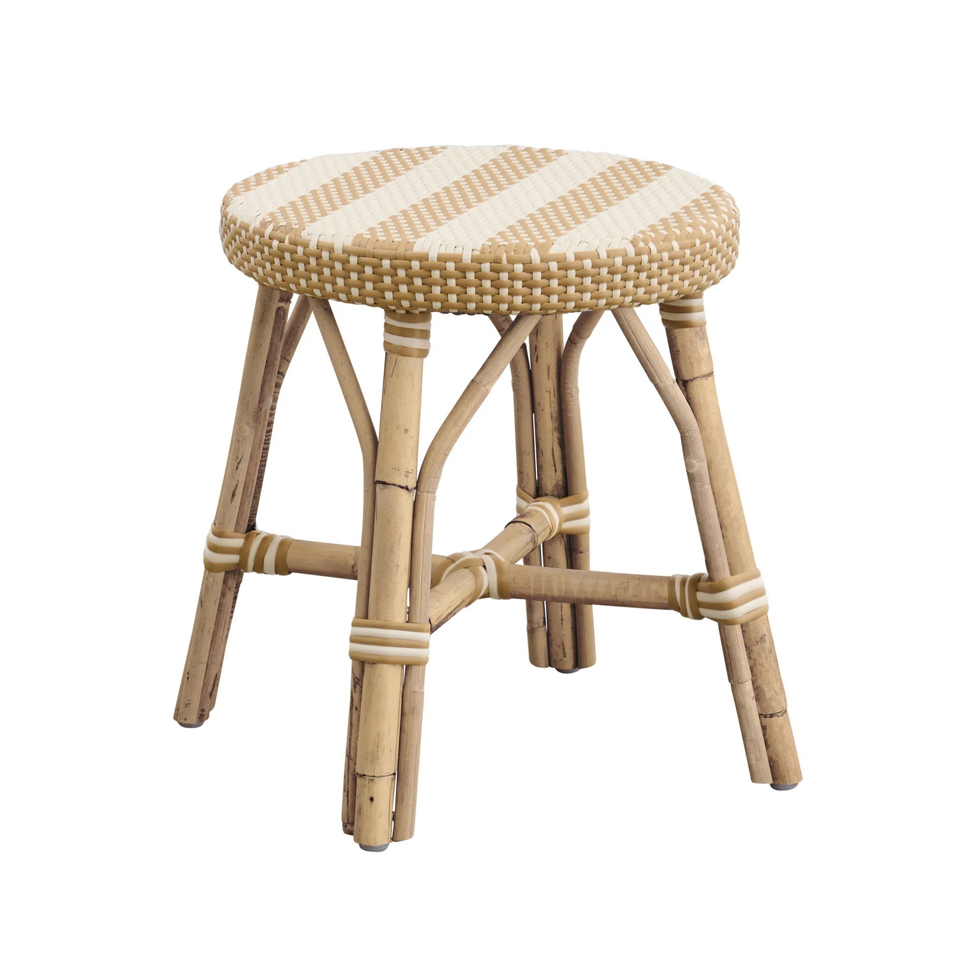 Calla Dining Stool, Stripe- Pure Salt