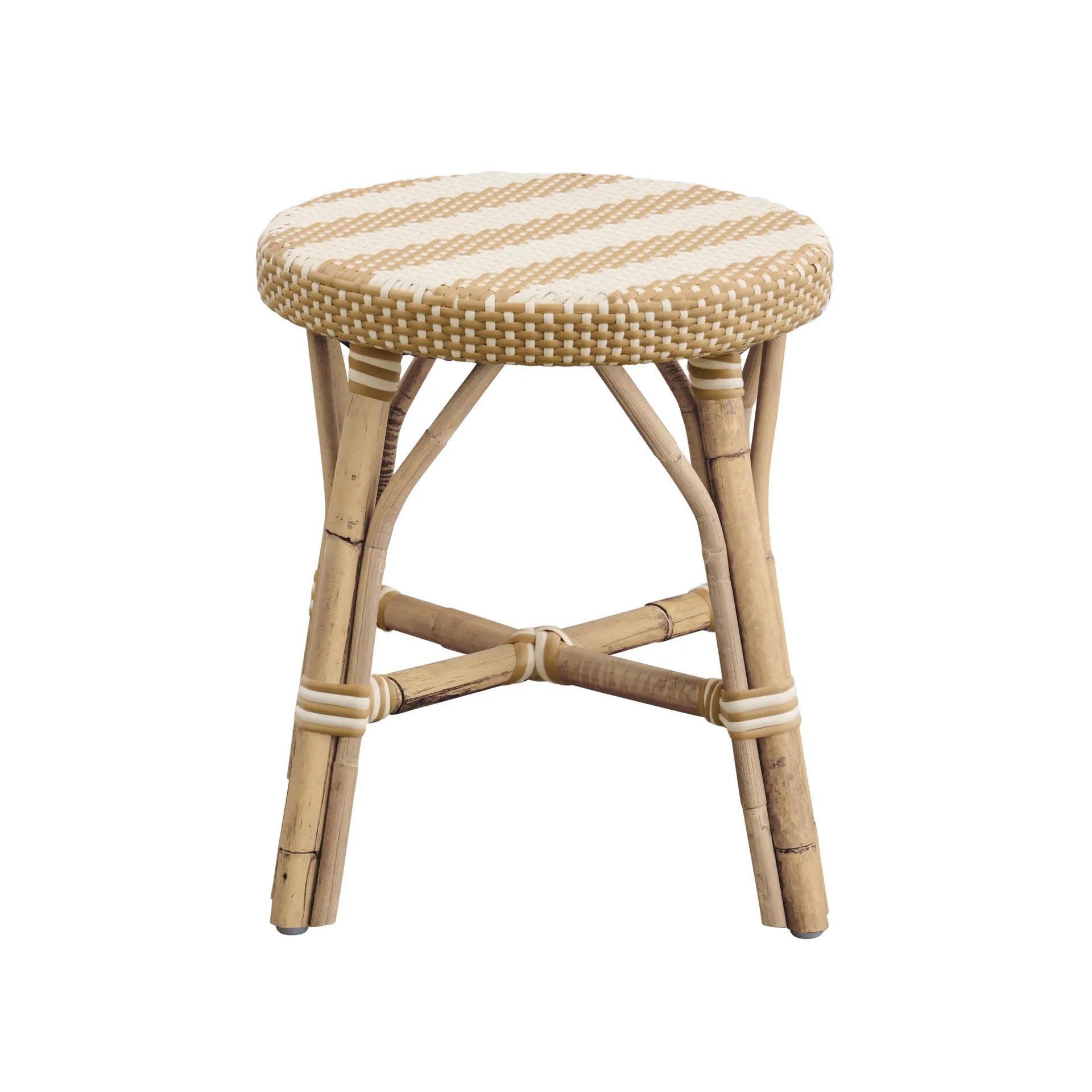 Calla Dining Stool, Stripe- Pure Salt