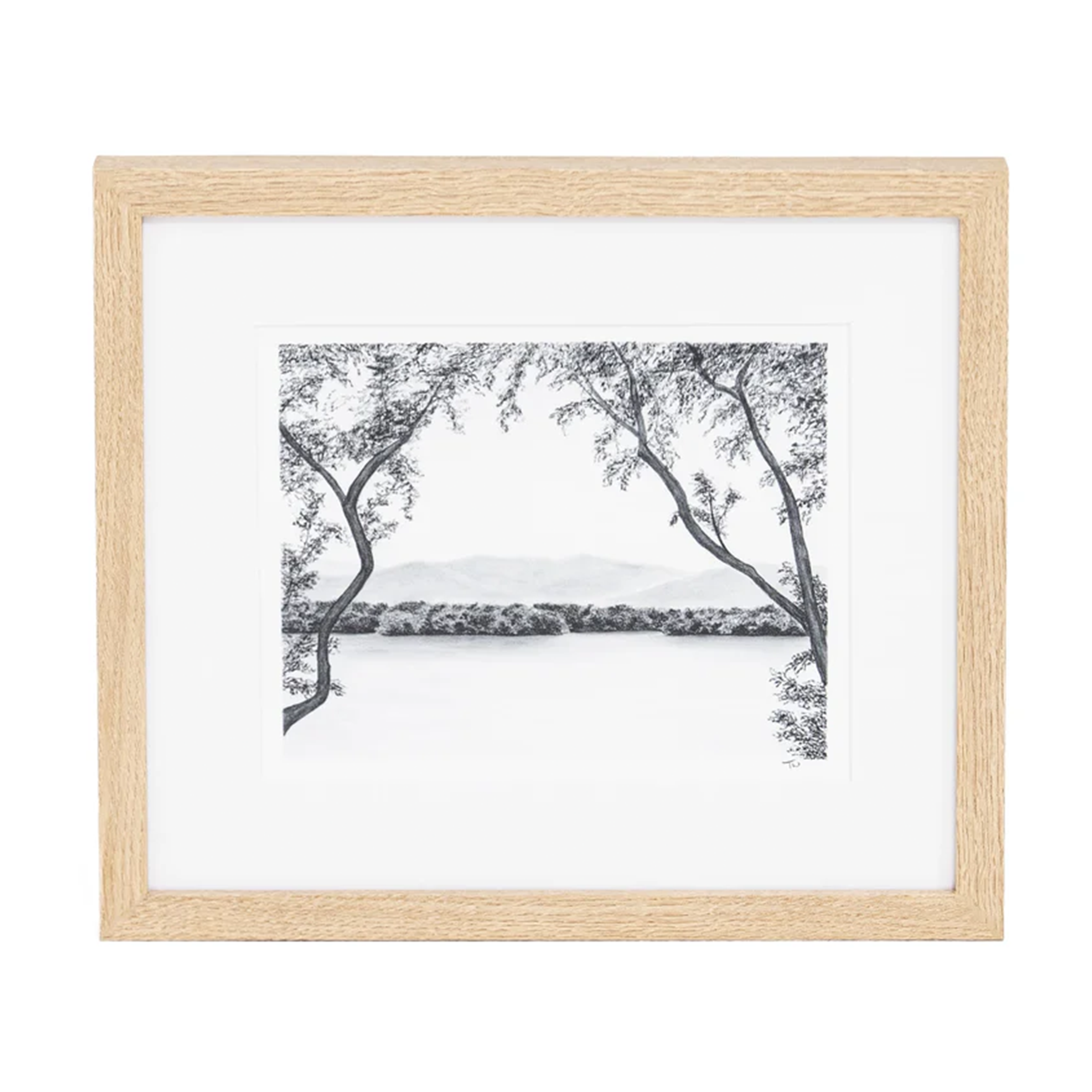 Amist II by Tenaya Wickstrand, 13" x 15", White Oak Frame