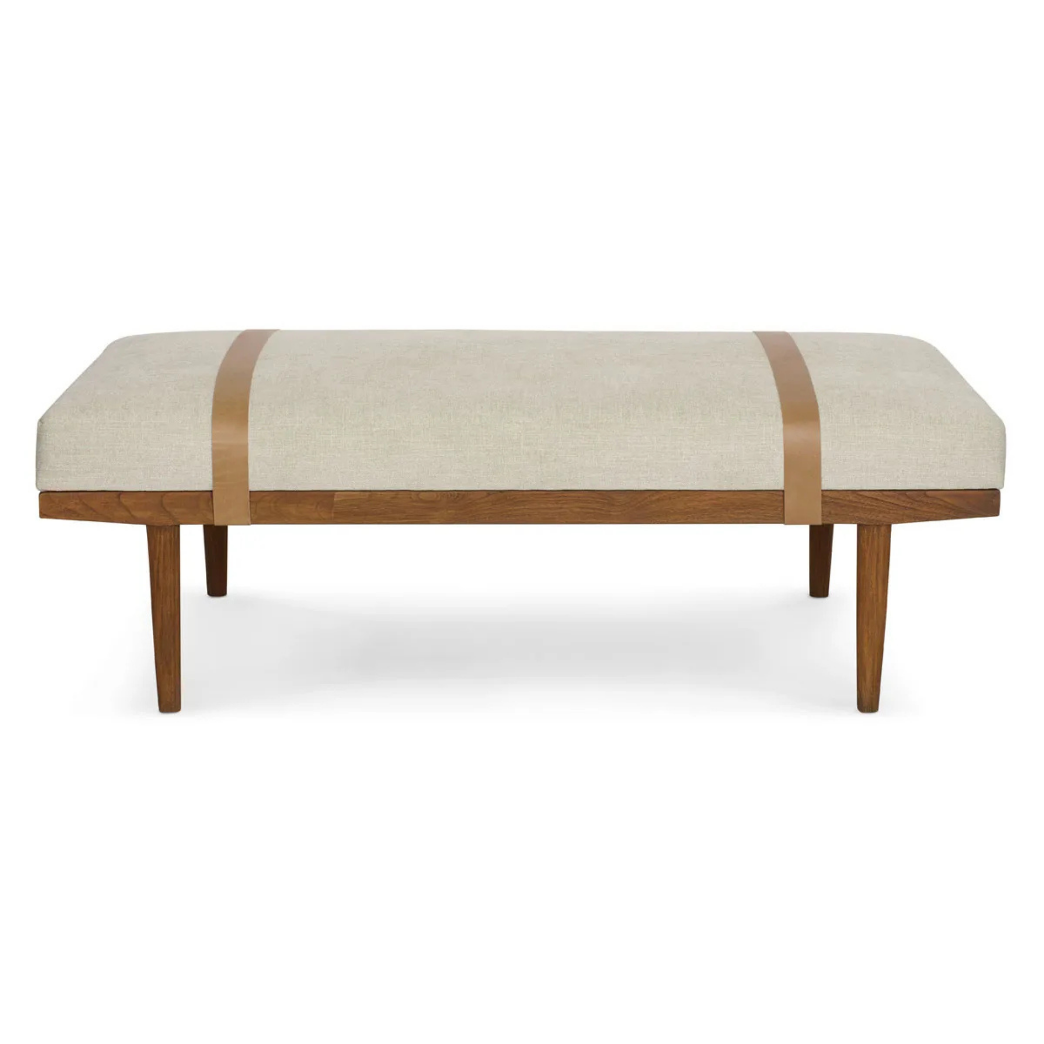 Beaumont Textured Ottoman - Pure Salt