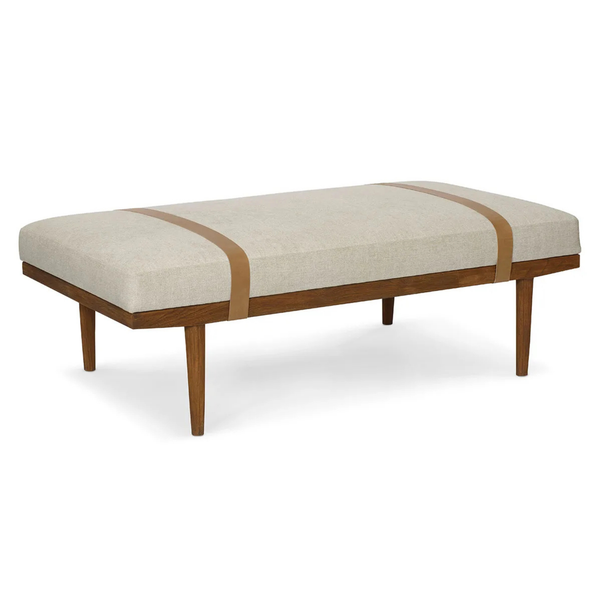 Beaumont Textured Ottoman - Pure Salt