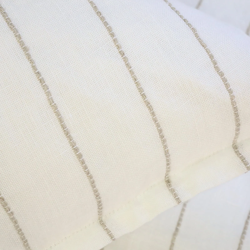 Blake Sham Cover Detail-White/Natural