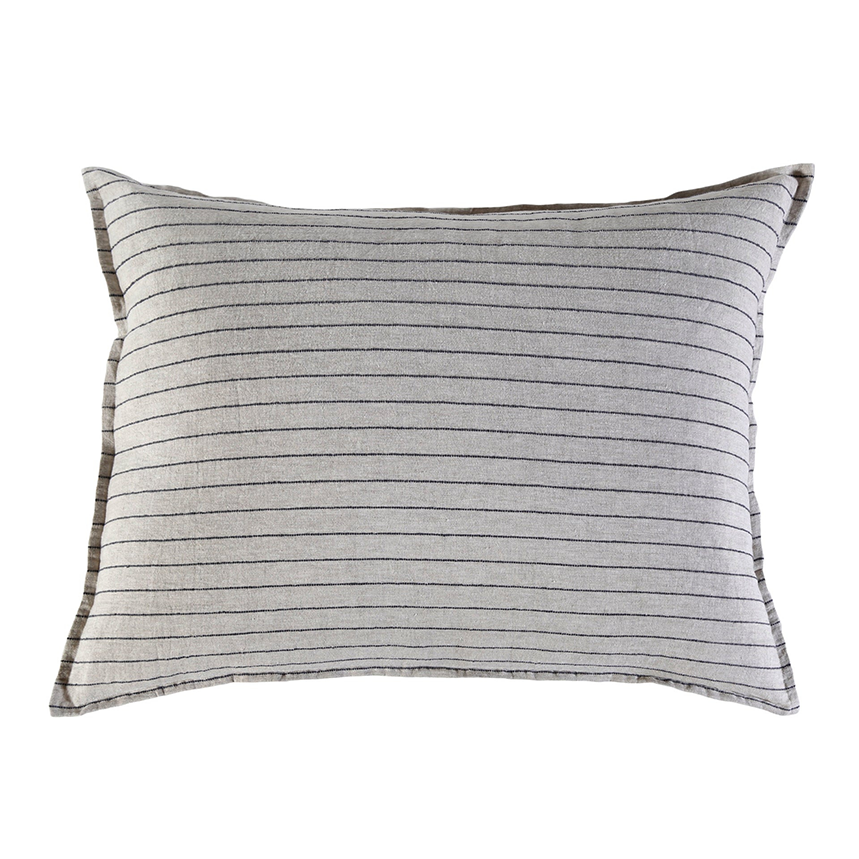 Blake Standard Sham- Flax/Midnight