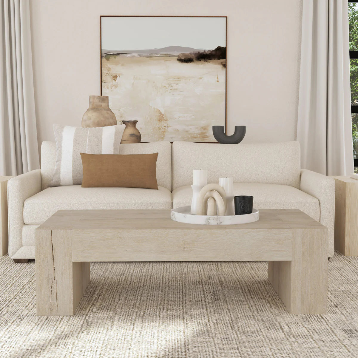 Brisen Coffee Table-Cream