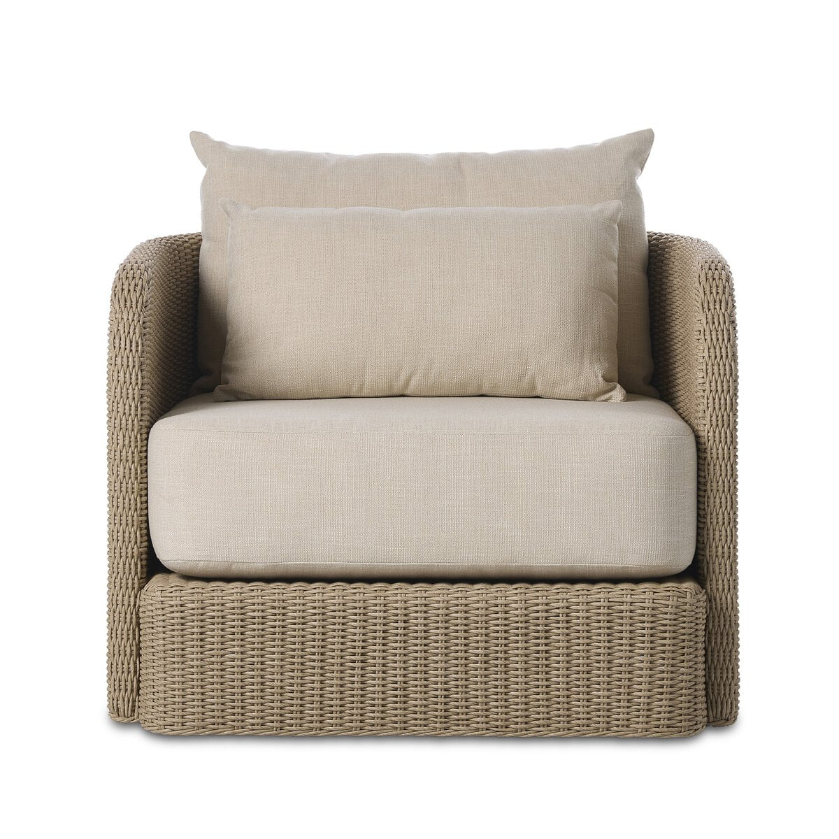 Carrin Outdoor Swivel Chair-Vintage White