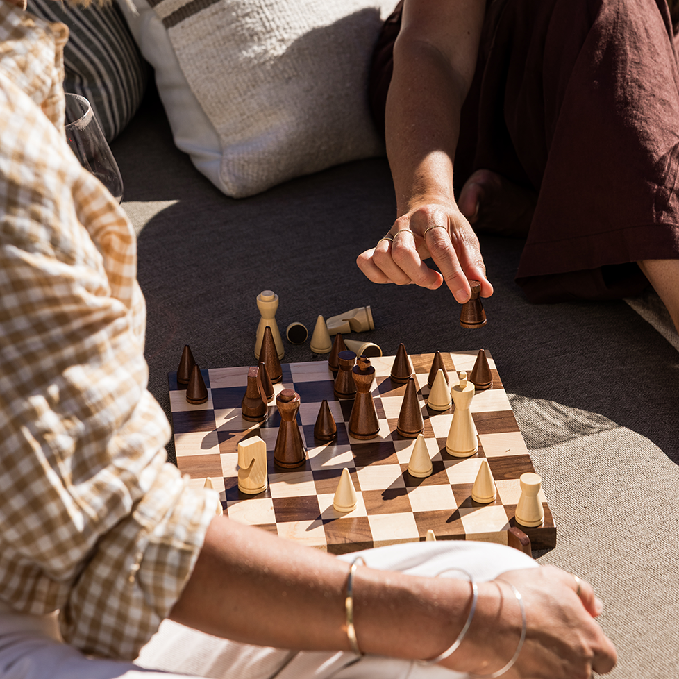 Wood Chess, Minimalist - Pure Salt Shoppe