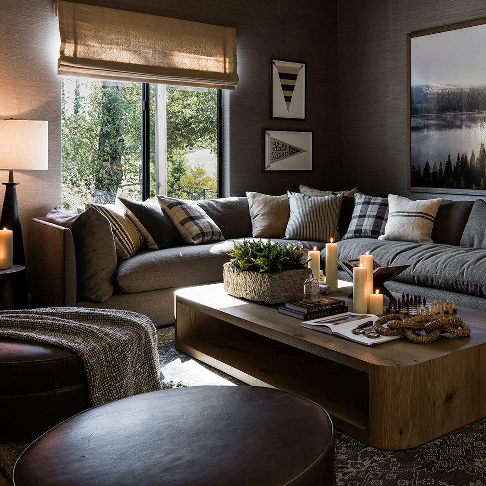 Corven Leather Ottoman