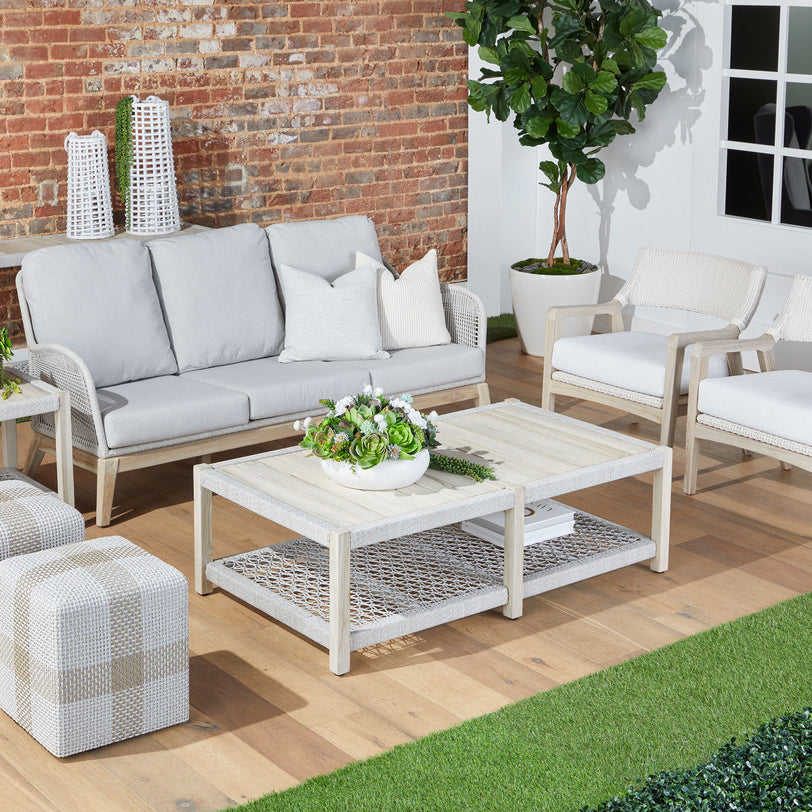 Royce Pouf - Pure Salt