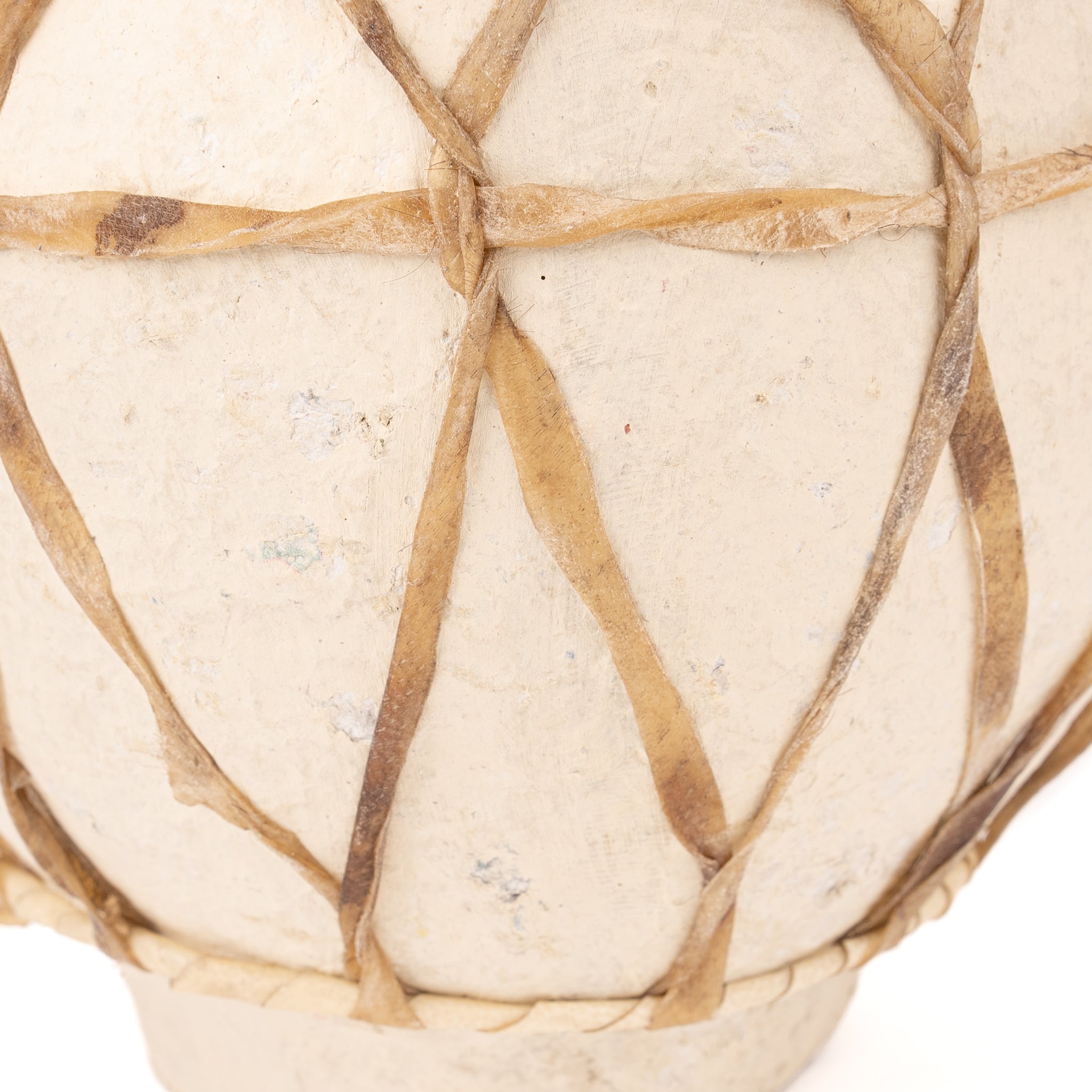 Leather Paper Mache Vessel - Pure Salt