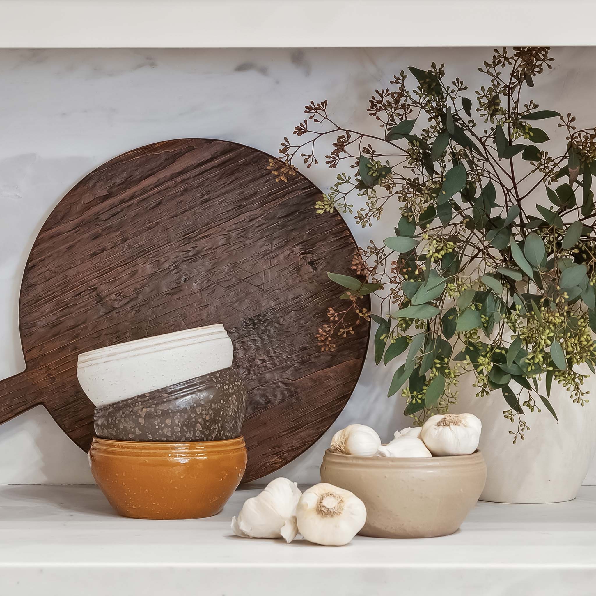 Unique Stoneware Vintage Reproduction Bowl - Pure Salt