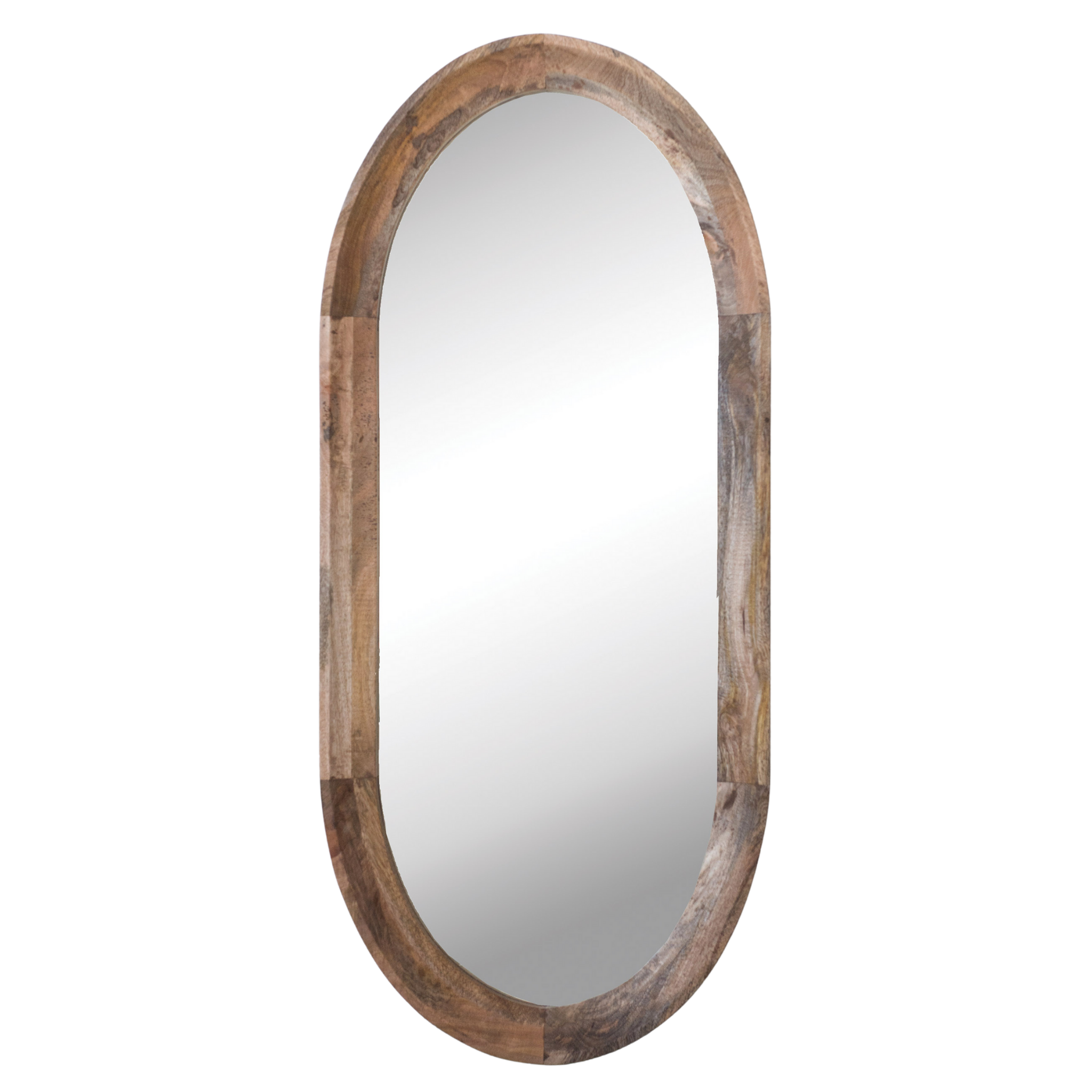 Fern Oval Mirror - Pure Salt
