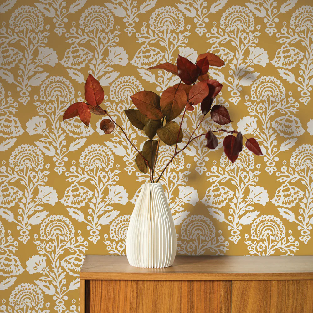Floral Damask Wallpaper
