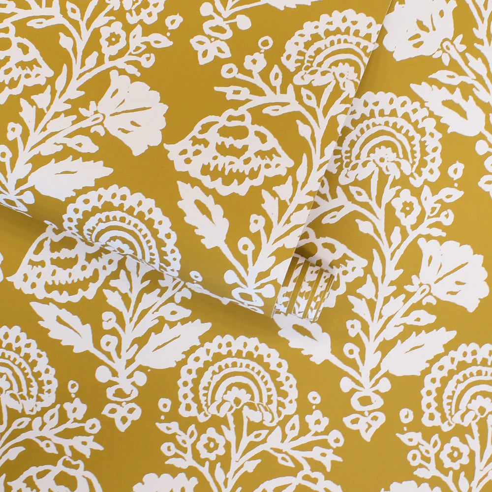 Floral Damask Wallpaper