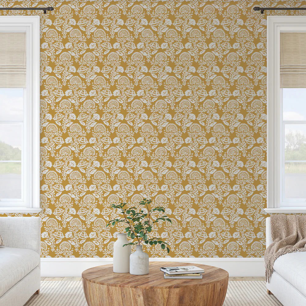 Floral Damask Wallpaper