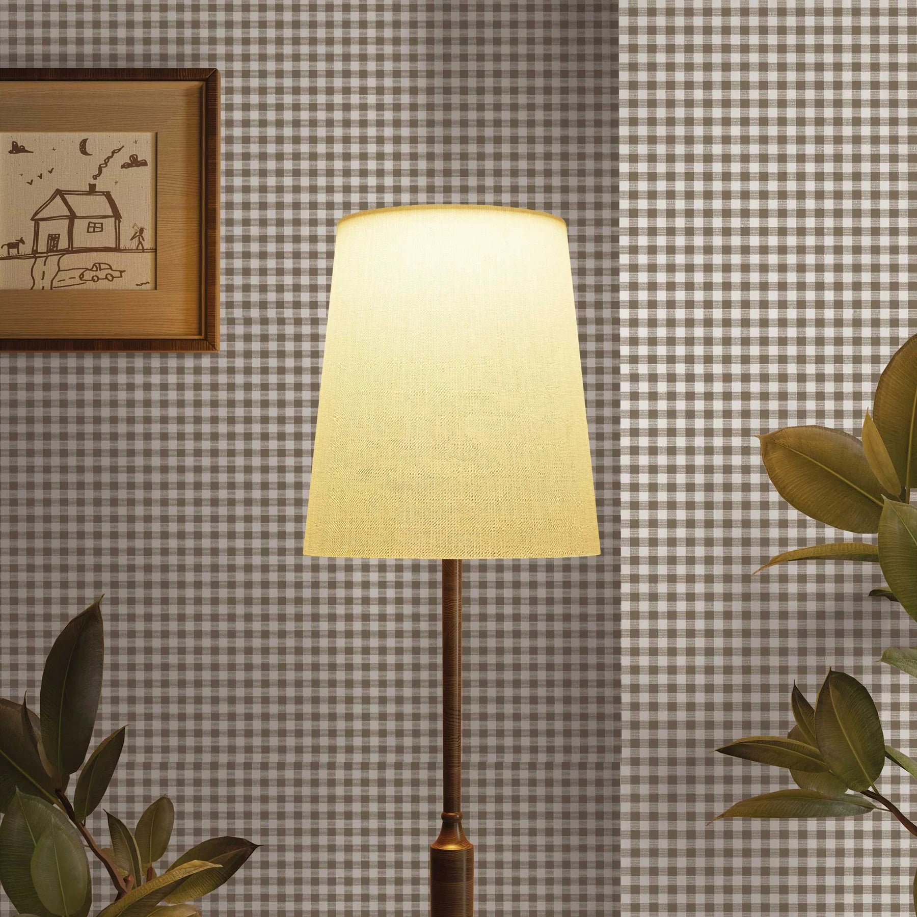 Gingham Check Wallpaper