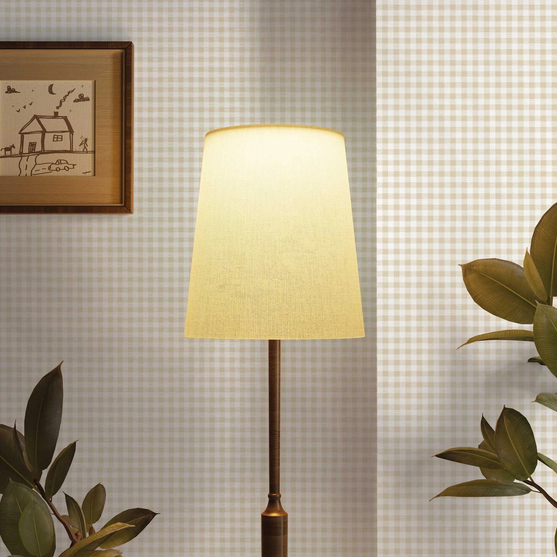 Gingham Check Wallpaper