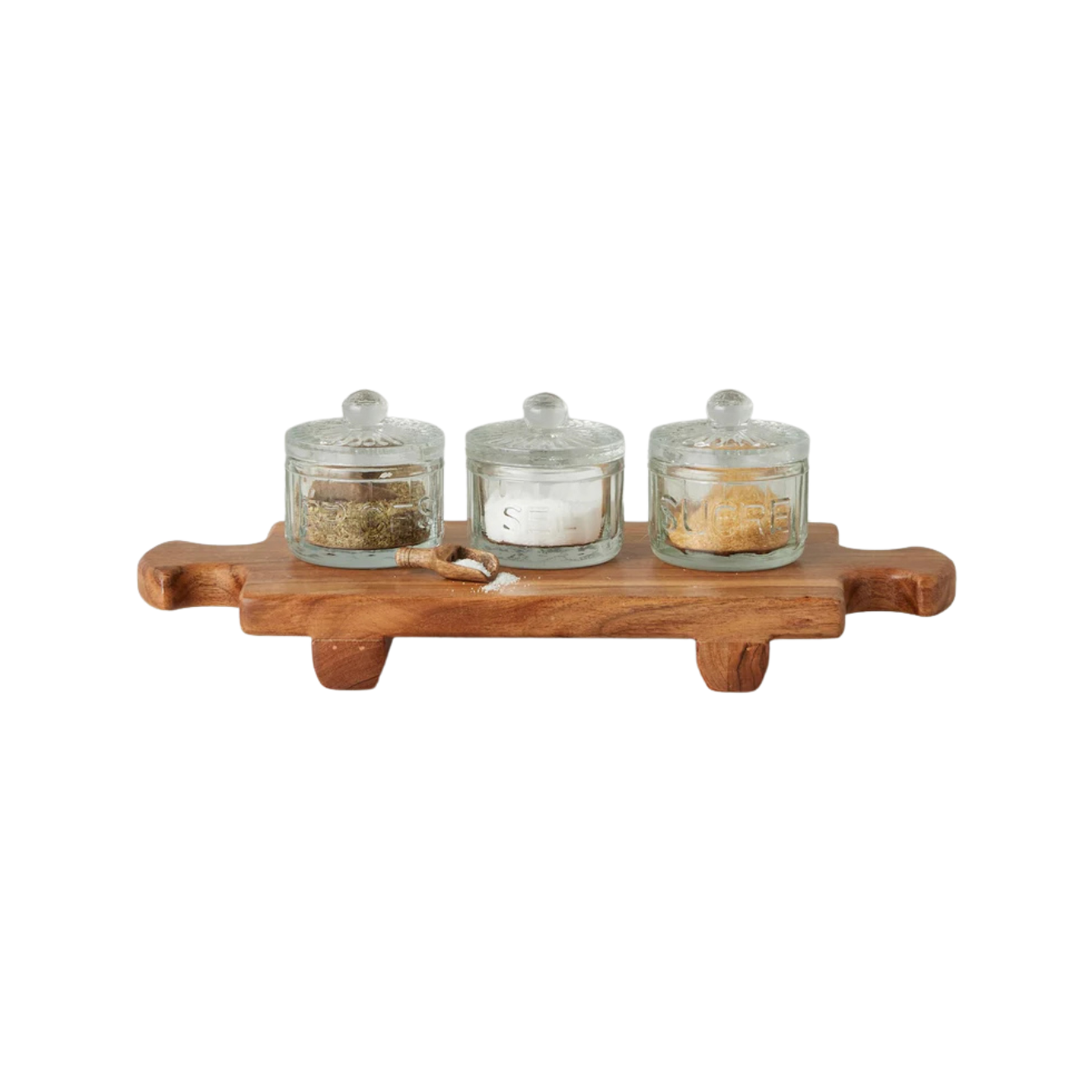 Montclair Wood Riser Footed Tray