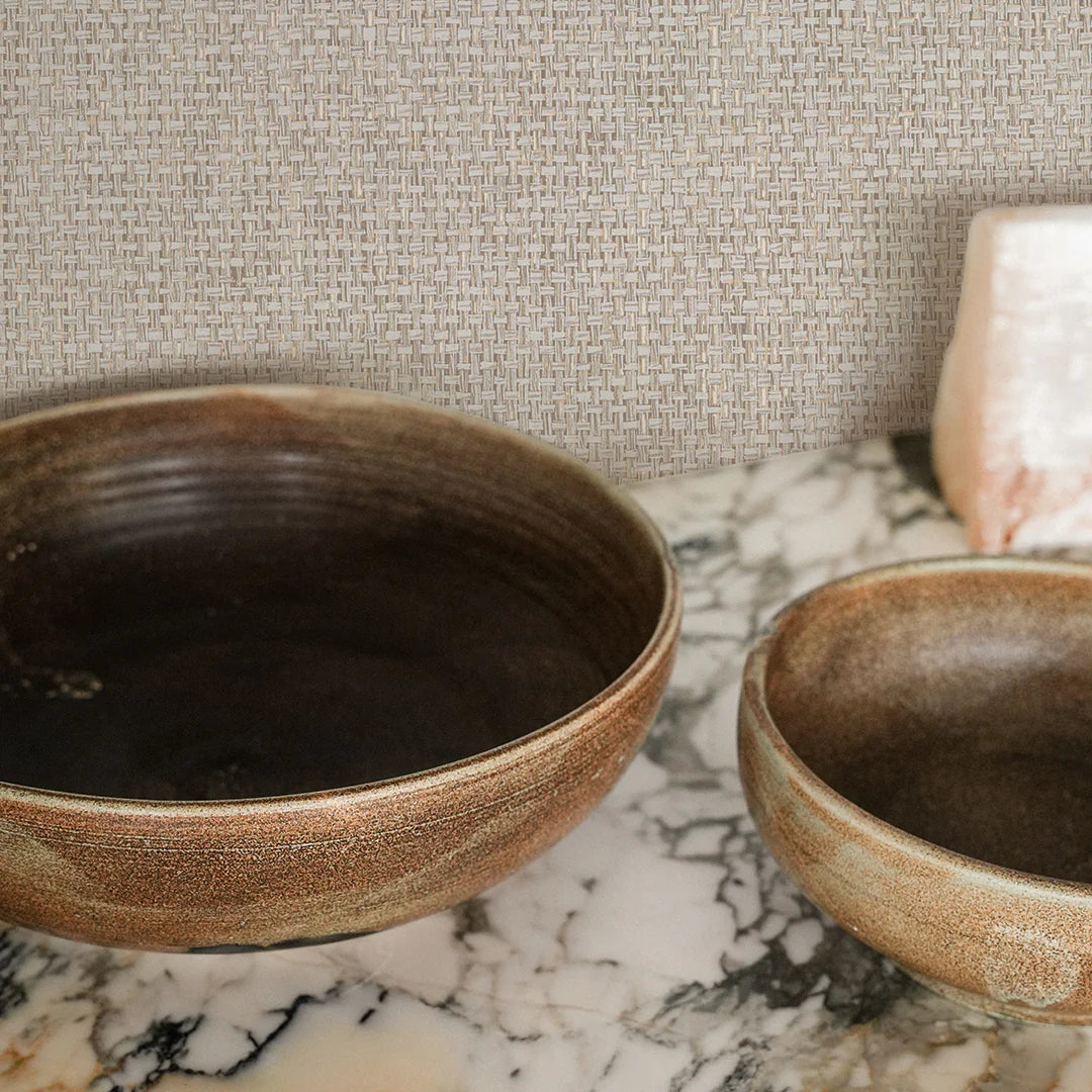 Faux Grasscloth Primitivo Textured Wallpaper