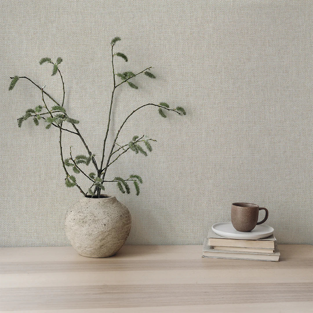 Faux Grasscloth Primitivo Textured Wallpaper