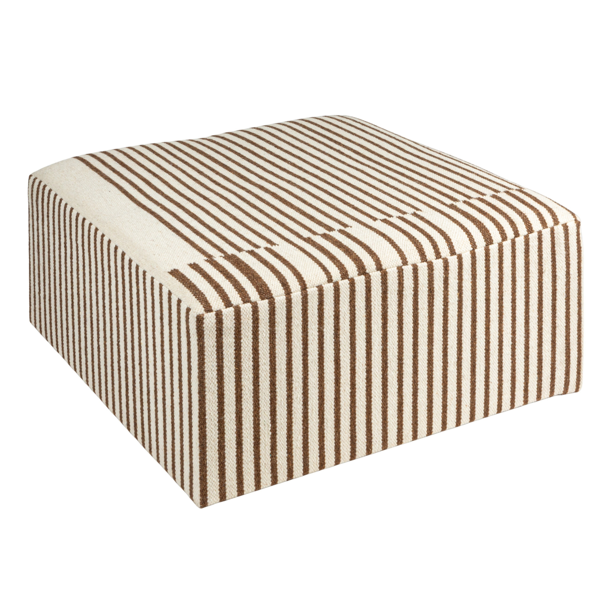 The Halston Upholstered Ottoman- Pure Salt